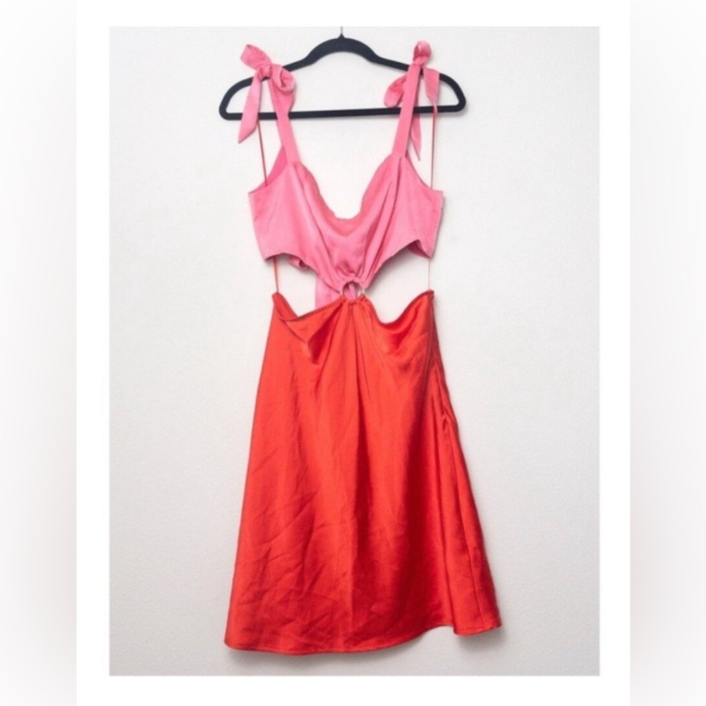 Lush Vivica Colorblock Slip Mini Dress.